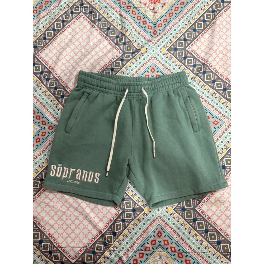 Shoe Palace The Sopranos Fleece Shorts Mens Large Green Bada Bing Satriales HBO
